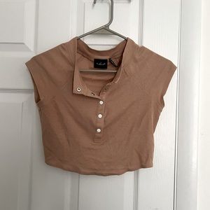 Urban Outfitters Tan Button Up Top
